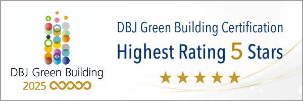 DBJ Green Building Certification, Highest Rating: 5 Stars